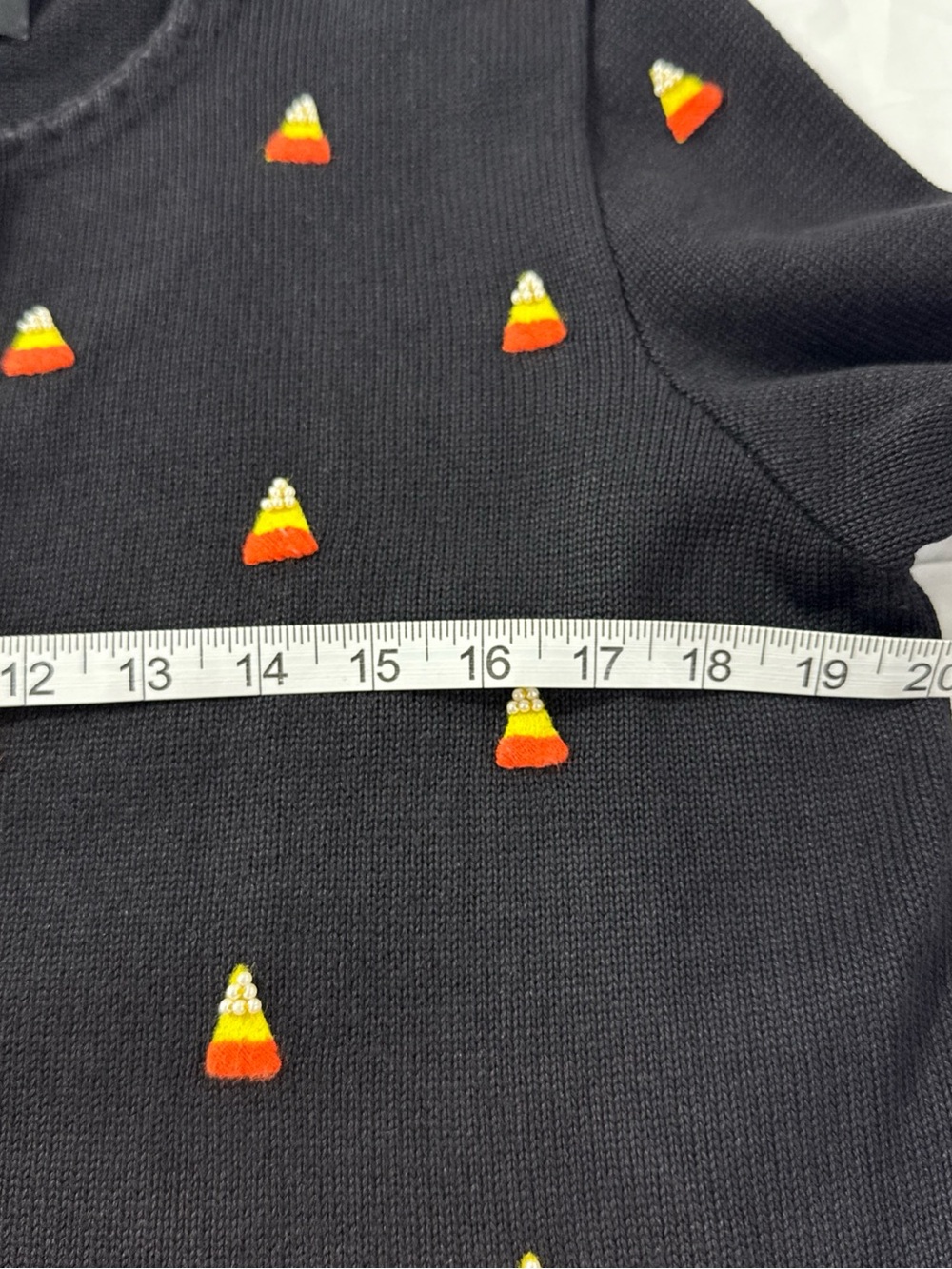 Vintage Michael Simon Halloween Cardigan Sz M, Beaded Pumpkin Embellished - Picture 12 of 15